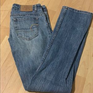 American Eagle Light Wash Straight Legs